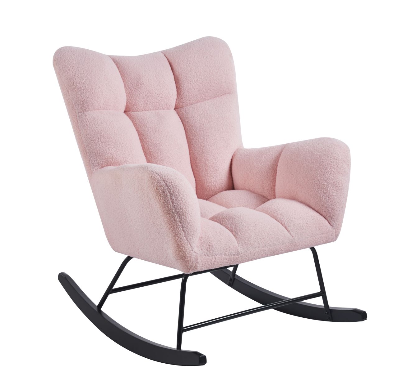 Fotel bujany FR4-FX Teddy różowy