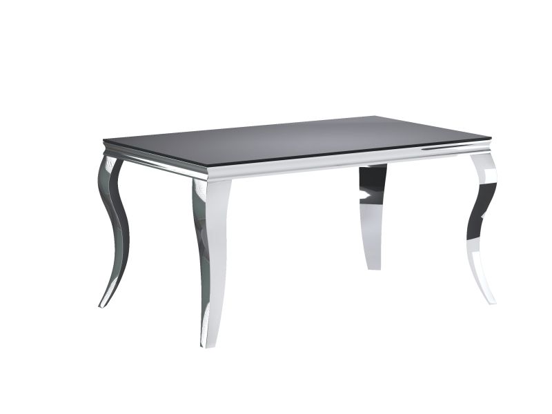 Stół ST18-FX czarny/chrom (150x90)