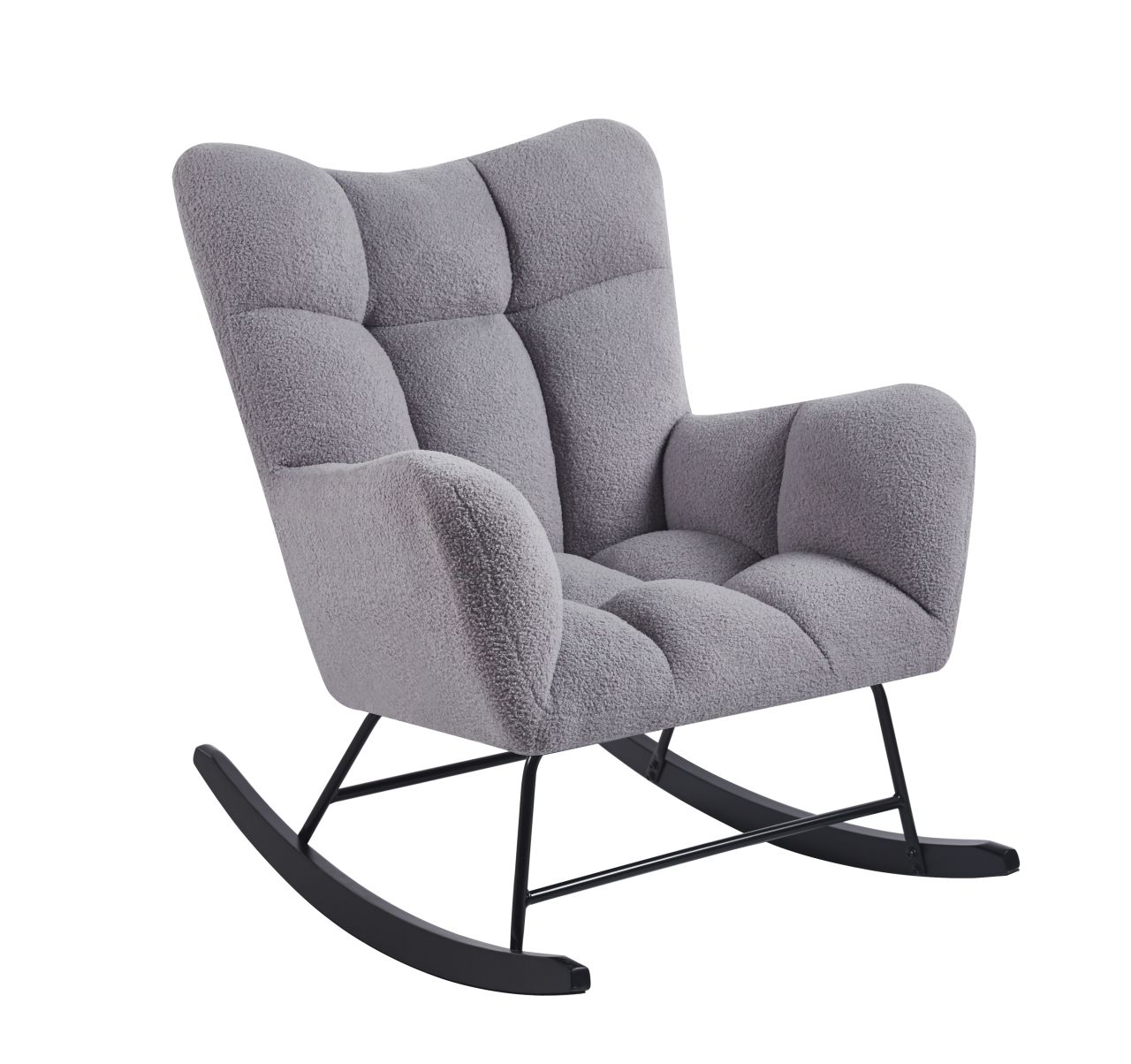 Fotel bujany FR4-FX Teddy szary