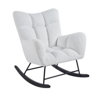 Fotel bujany FR4-FX Teddy biały