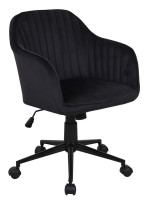 Fotel obrotowy FB1-FX velvet czarny