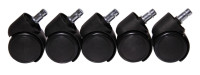 AX Kółka gumowane czarne (kpl.)