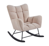 Fotel bujany FR4-FX Teddy beżowy