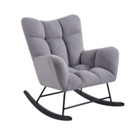 Fotel bujany FR4-FX Teddy szary