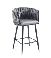 Hoker H7-FX velvet szary (stelaż czarny)